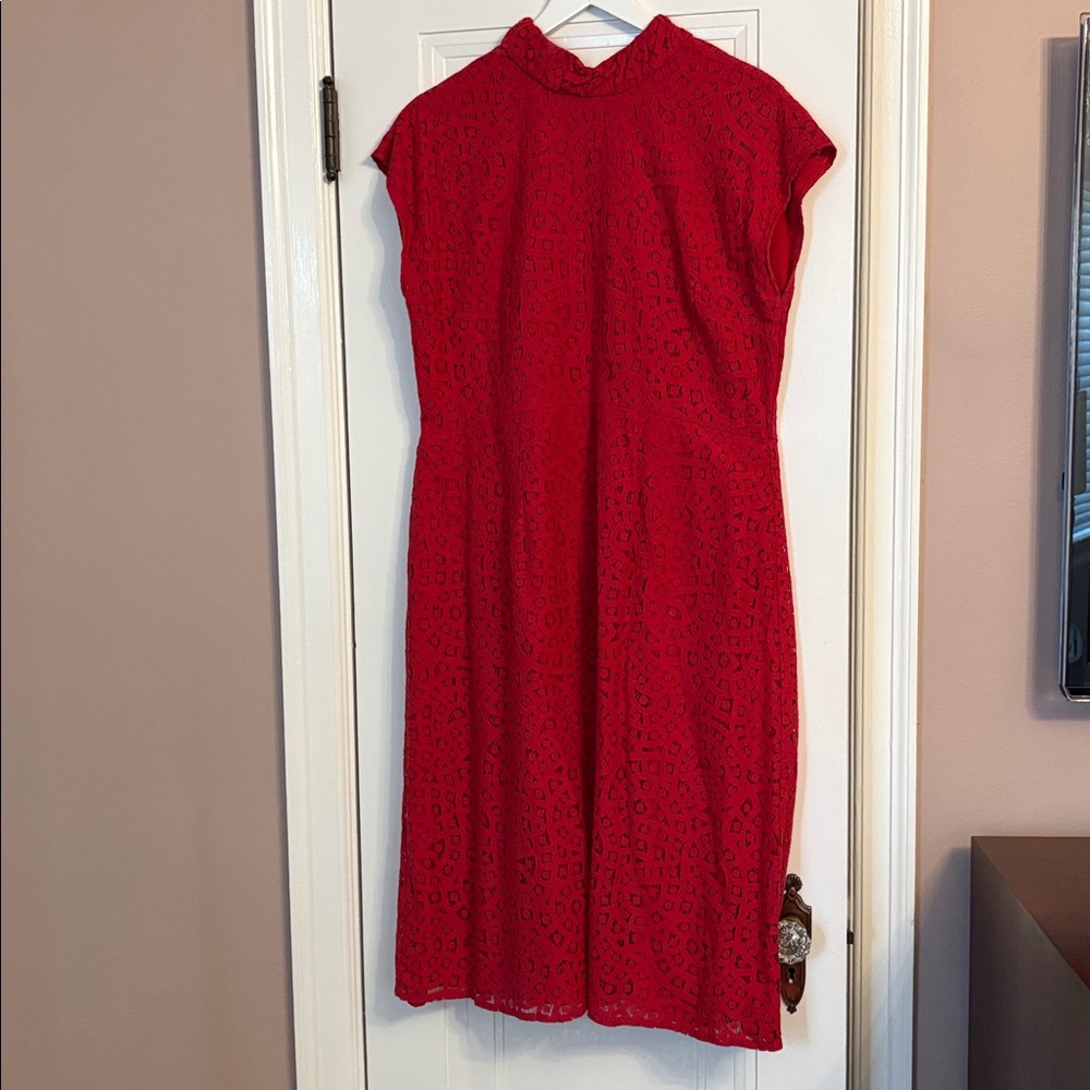 Mossimo Supply Co. Vibrant Red Lace Dress